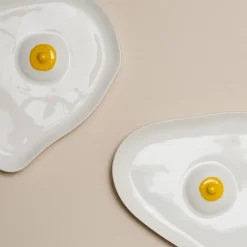 Maison<Anissa Kermiche Assiettes Tatas (Blanc Brillant, Jaune)