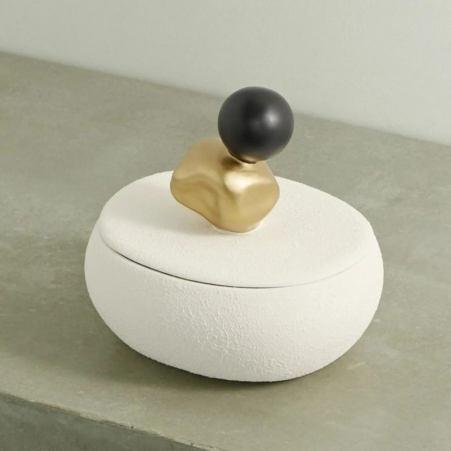 Maison<Anissa Kermiche Boite A Bijoux (Blanc, Or, Noir)