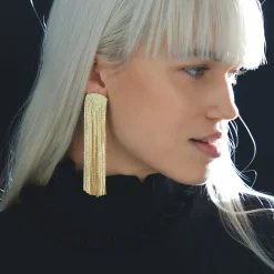 Des Boucles D'Oreilles<Anissa Kermiche Boucles D'Oreilles Grand Fil (Or)