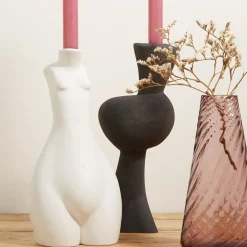 Maison<Anissa Kermiche Bougeoir Tit For Tat Haut (Blanc Mat)