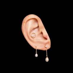 Goujons<Anissa Kermiche Clou D'Oreille En Perles Circle Trio