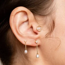Goujons<Anissa Kermiche Clou D'Oreille En Perles Circle Trio