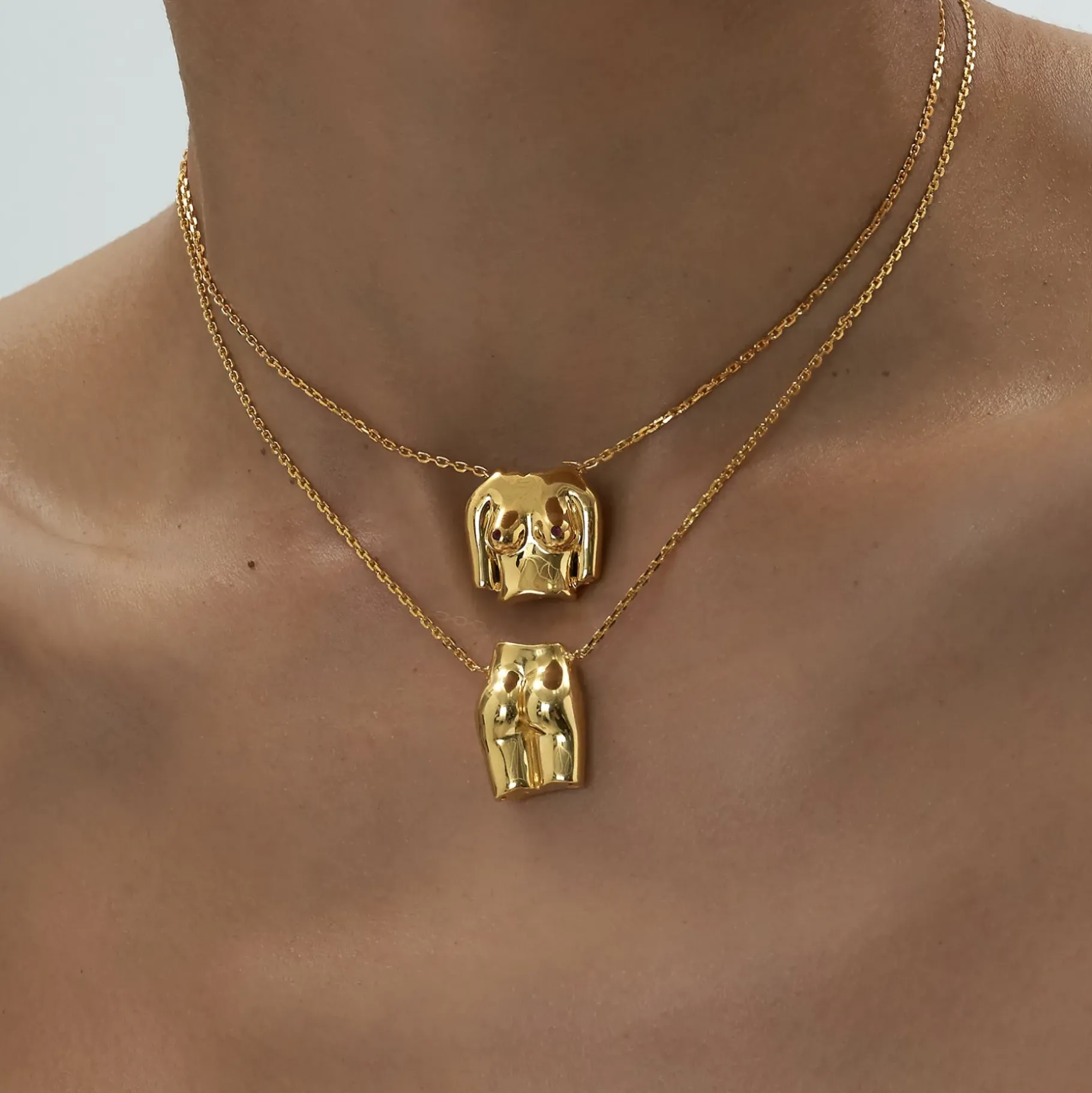 Colliers<Anissa Kermiche Collier Le Derriere Dore