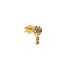 Goujons<Anissa Kermiche Mini Boucle D'Oreille Topaze Blanche