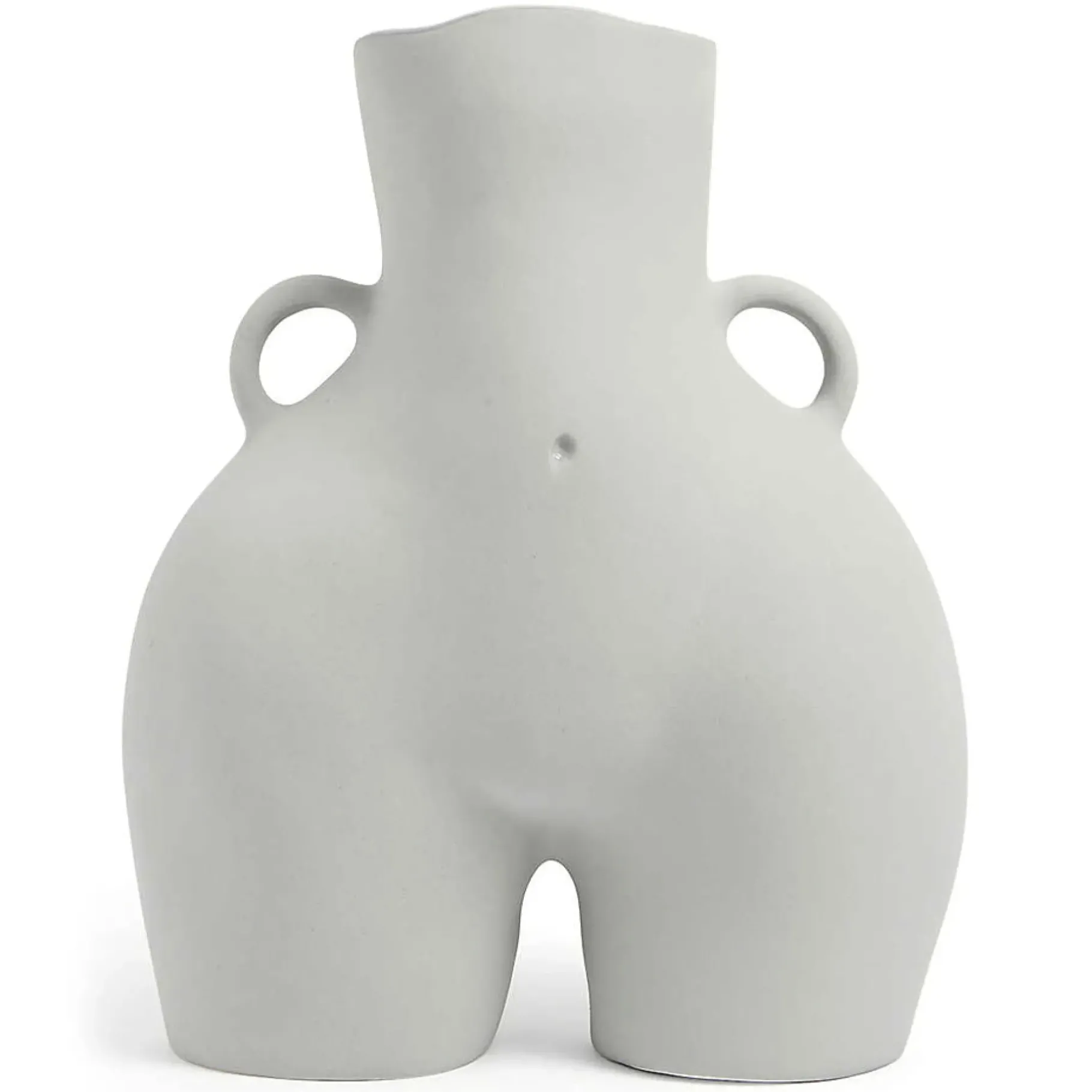 Maison<Anissa Kermiche Vase Avec Poignees D'Amour (Gris Clair)