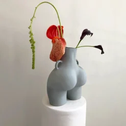 Maison<Anissa Kermiche Vase Avec Poignees D'Amour (Gris Clair)