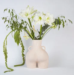 Maison<Anissa Kermiche Vase Poignees D'Amour (Beige Mouchete)
